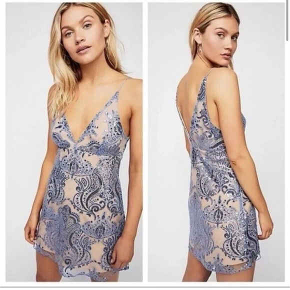 Free People Dresses & Skirts - Free People Night Shimmers Mini Dress size 0